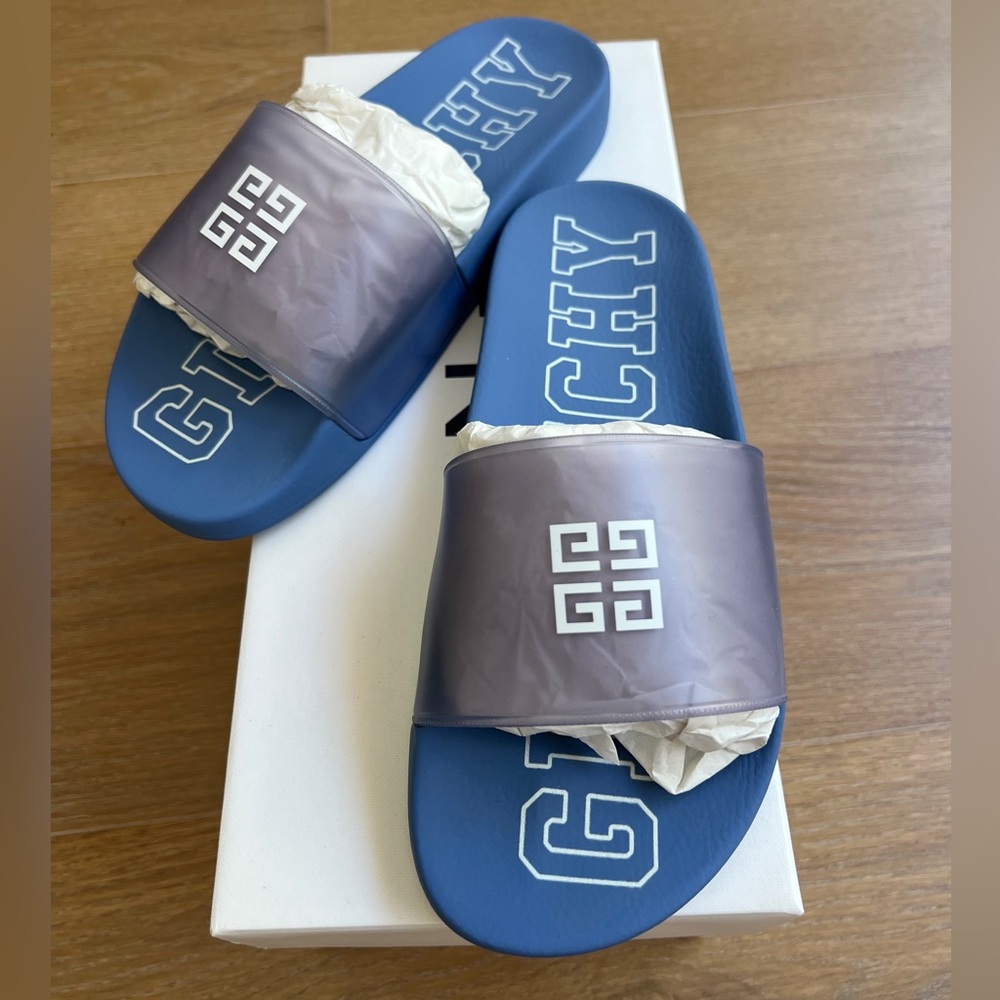 Givenchy RUBBER POOL SLIDE/BLUE AND TRANSPARENT/38 (8)